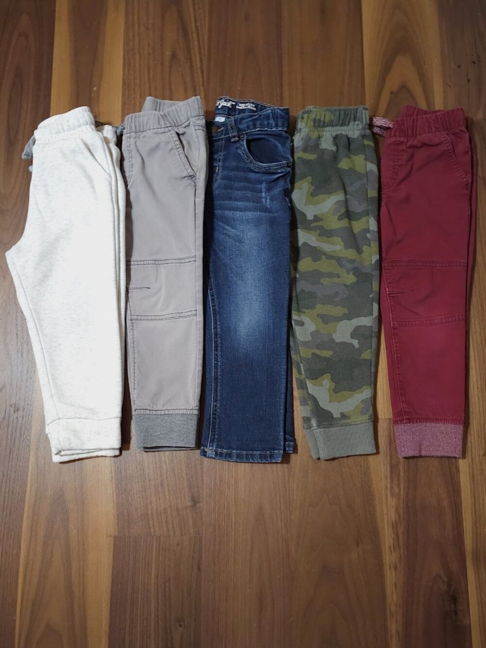 Cat & Jack Boys Pants 3T Bundle Lot of 5 Jeans Joggers Sweats Fleece Mix